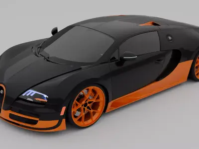 Bugatti Veyron 3D model by hydersharjeel4