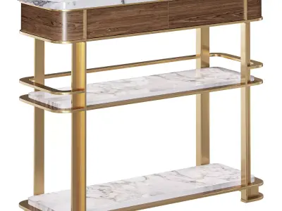  Sama Bar Cart By Arhaus 3D model