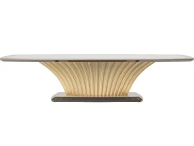 Golden leg oval table by MODENESE 3D model