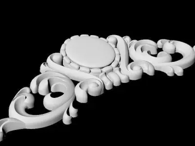 Central decor ornament for furniture 3D model 702