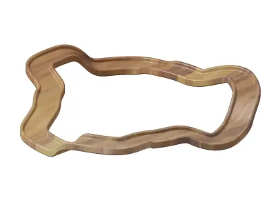 Wooden Sports Toy Race Track 3D model