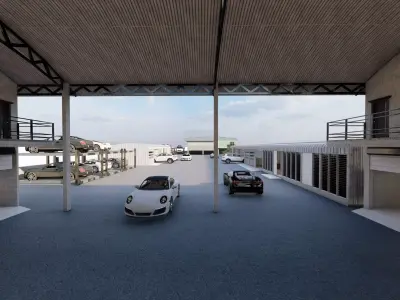 Car garage- Garage Body Straightener-Parking-Parking Lot 3D model