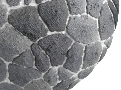 Ston Wall Material 4- By 3 color Pbr By Sbsar 4k 3D model