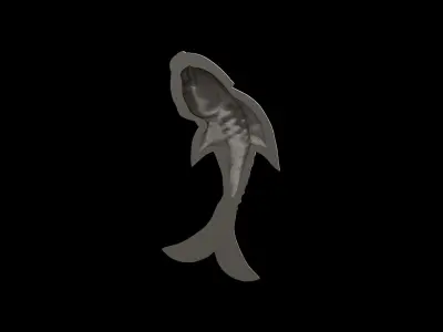 Fish pendant 3D print model 3D print model