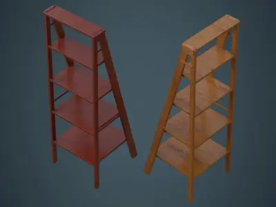 Step Ladder 1A Low-poly 3D model
