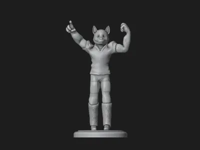 Husky Football Mascot 3D print model