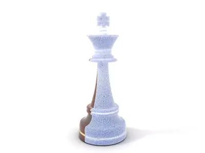 Mahogany King Chess Piece model pack Low-poly 3D model