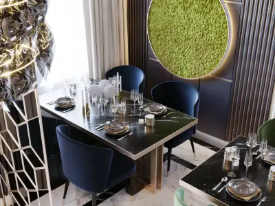 Luxury Restaurant  Low-poly 3D model