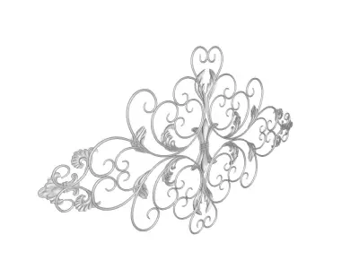 Stratton Home Decor Ornate Scroll Wall Decor 3D model