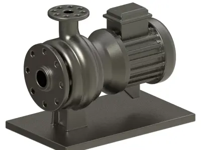 Premium Industrial Water Pump 3D print model
