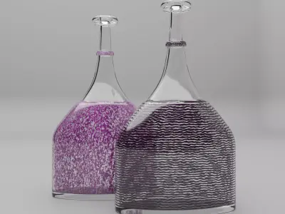 Decorative glass vase  3D model