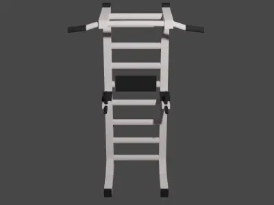 Horizontal bar 3d model  Low-poly 3D model