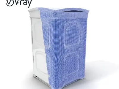 Portable Toilet D Model Pack Low-poly 3D model