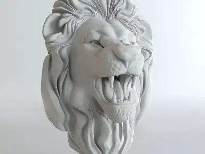 Lion head 3D model