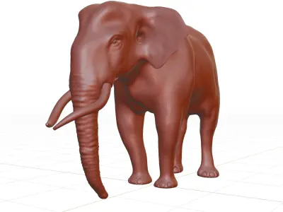 Elephant Low-poly 3D model