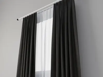 Curtains 01 collection 6 3D model