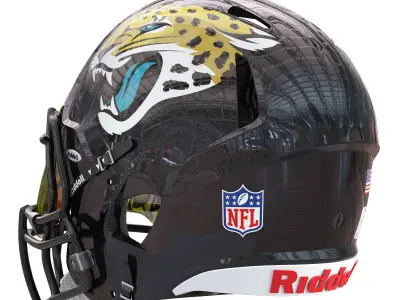 Riddell speed helmet jacksonville jaguars 3D model
