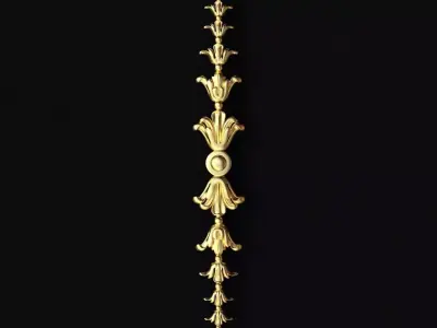 Central decor ornament for furniture 3D model 266