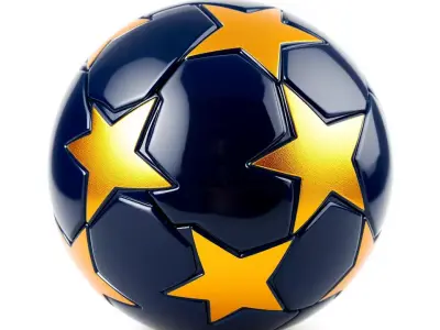 Starry Football model pack Low-poly 3D model