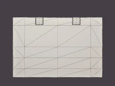 Lucky Complete Bed Package 180x200 Foam Smooth Headboard Nac Low-poly 3D model