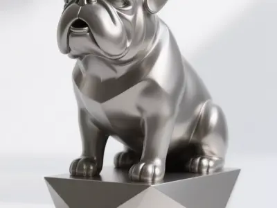 Bull Terrier Art Sculpture 3D print model