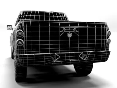 DODGE RAM DK 2005 Low-poly 3D model