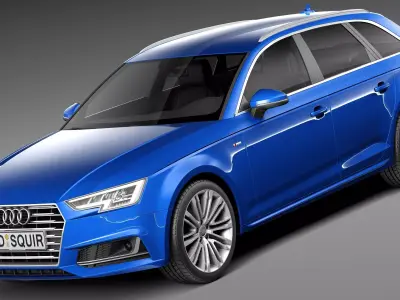 Audi A4 S-Line Avant 2016 3D model