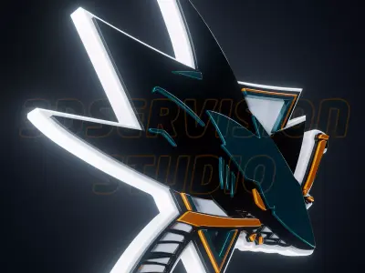 San Jose Sharks logo - Cinematic - 3D print 3D model