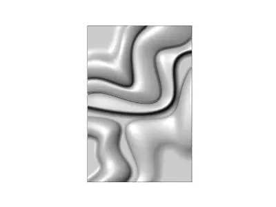 Panel organic sculpture wall art relief  3D print model