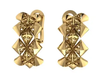 Set earrings and ring 3D print model