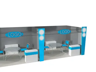 Booth Exhibition Stand a406c 3D model