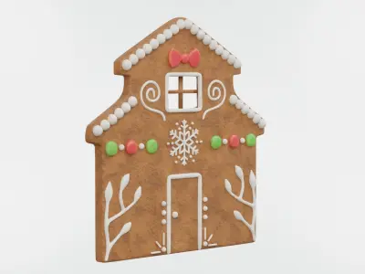 Gingerbread Christmas Cookie 11 3D model