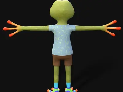 Low-poly frog Low-poly 3D model