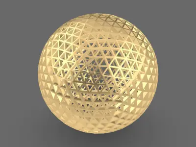 Geodesic Sphere Frame frequency 5 3D model