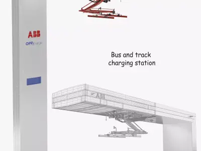 Bus and Truck Charging Station 3D model