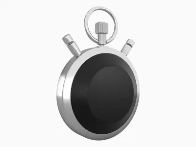 Stopwatch Low-poly 3D model