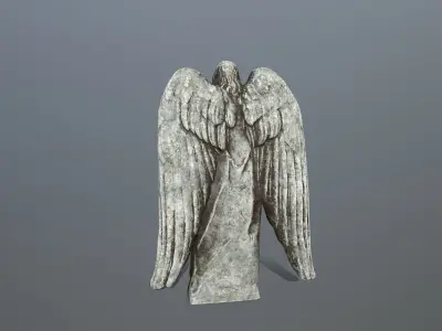 Angel Statue  4 Low-poly 3D model