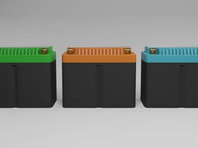 Motorcycle Battery Free 3D model