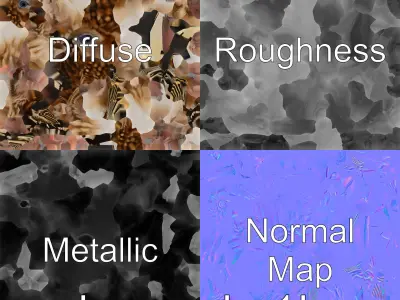 Sociable Weaver Bird with Striped Back Low-poly 3D model