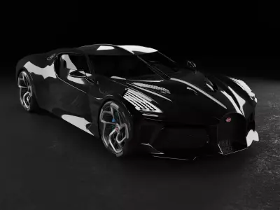 3D model Bugatti La Voiture Noire 3D model