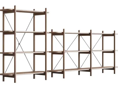 087 BROSA Dominic Narrow AND Wide Bookshelfs 00 3D model