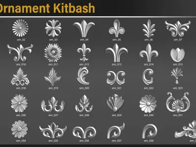 Ornament Kitbash Vol01  3D model