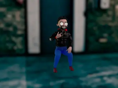 sunglasses with cool man or boy 3D model