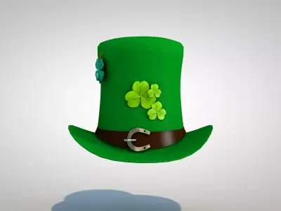 St Patricks Top Hat 3D Model 3D model