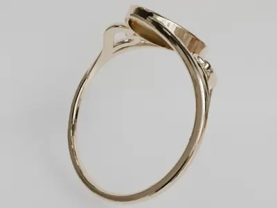 miraculous medal heart ring 3D print model