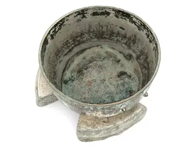 Ancient Steel Cauldron Low-poly 3D model