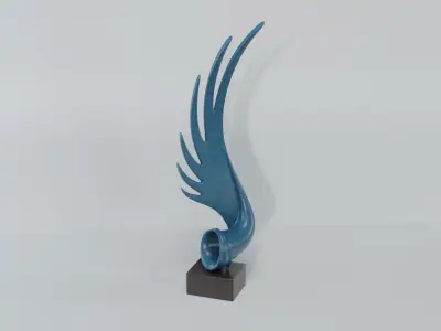 Art Decor - Angel Wing Statue Low-poly 3D model