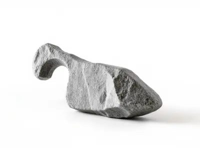 Ancient Stone Tool Chopper Model Low-poly 3D model