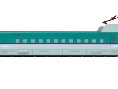 Speed Train Passenger Car 3D model