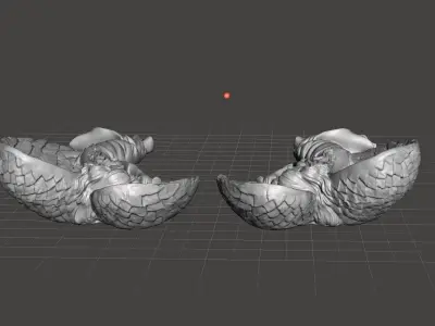 door picture frame angel  left and right model 3D print model